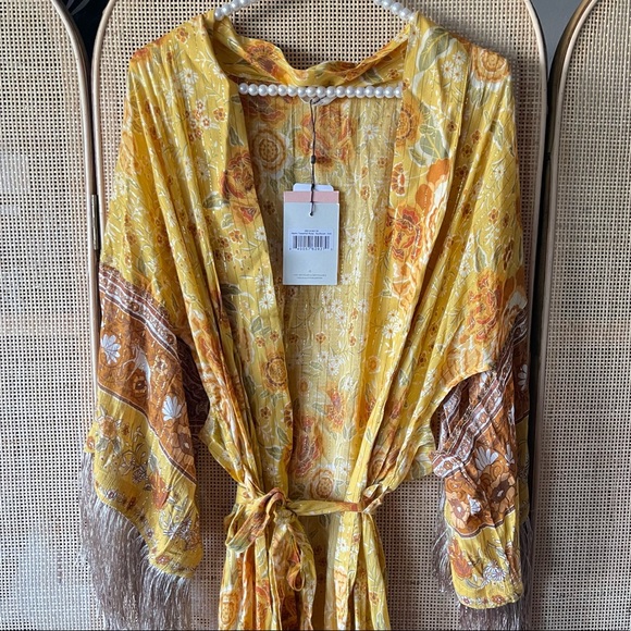 Spell & the Gypsy Mystic Tasselled Robe - Sunflower S/M Small Medium Recyclable - Picture 9 of 13